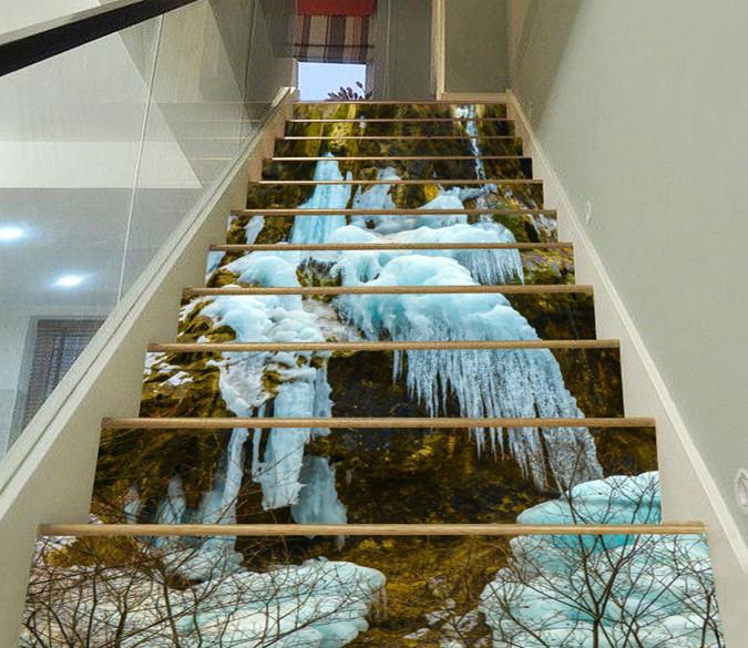 3D Ice And Snow 752 Stair Risers Wallpaper AJ Wallpaper 