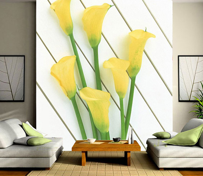 Elegant Yellow Flowers Wallpaper AJ Wallpaper 