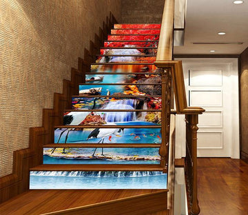3D Bright River Scenery 1400 Stair Risers Wallpaper AJ Wallpaper 