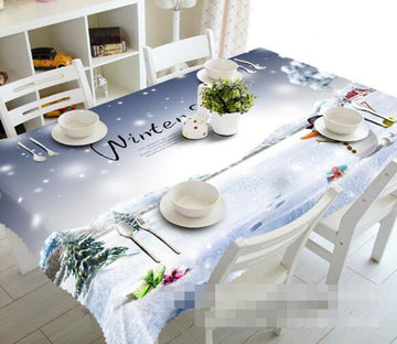 3D Winter Snow Scenery 1446 Tablecloths Wallpaper AJ Wallpaper 