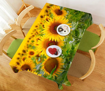 3D Sunflowers Field 487 Tablecloths Wallpaper AJ Wallpaper 