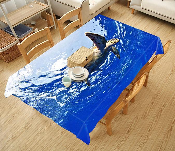 3D Ocean Turtle 789 Tablecloths Wallpaper AJ Wallpaper 