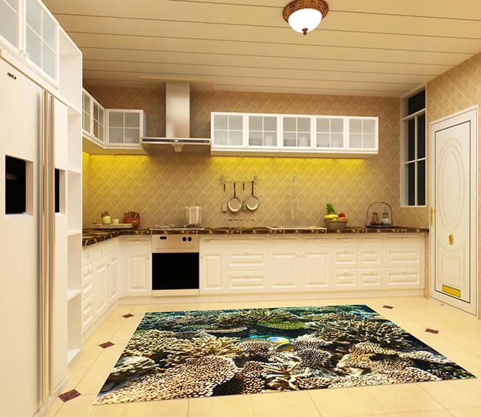 3D Corals Sea 119 Kitchen Mat Floor Mural Wallpaper AJ Wallpaper 