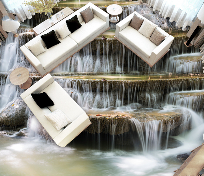 3D Water Screen Floor Mural Wallpaper AJ Wallpaper 2 