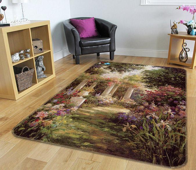 3D Oil Painting Garden 131 Non Slip Rug Mat Mat AJ Creativity Home 