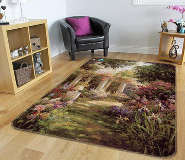 3D Oil Painting Garden 131 Non Slip Rug Mat Mat AJ Creativity Home 