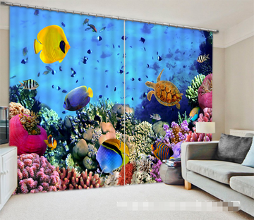 3D Seabed Scenery 1354 Curtains Drapes Wallpaper AJ Wallpaper 