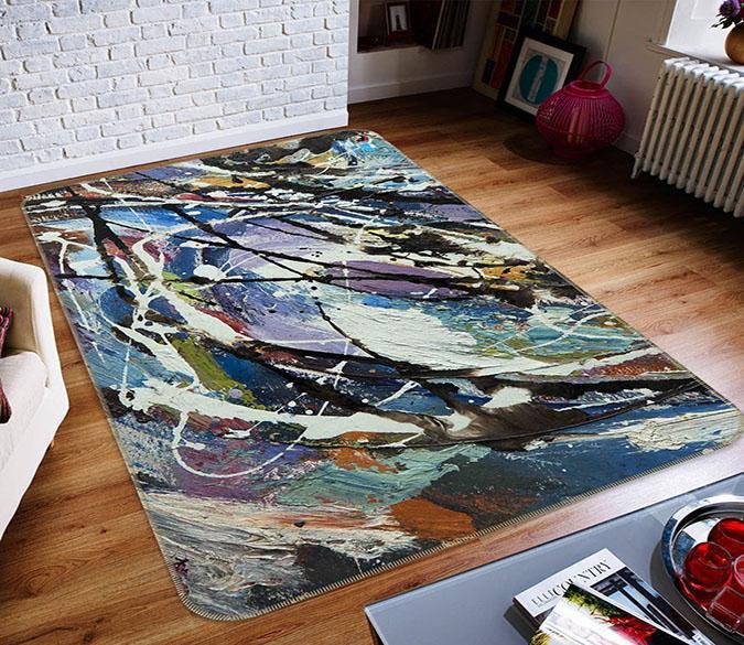 3D Oil Painting Lines 191 Non Slip Rug Mat Mat AJ Creativity Home 