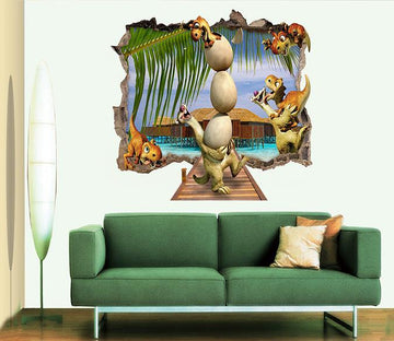 3D Lovely Dinosaurs 13 Broken Wall Murals Wallpaper AJ Wallpaper 