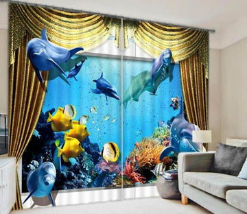 3D Ocean World 908 Curtains Drapes Wallpaper AJ Wallpaper 
