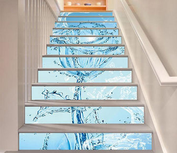 3D Pretty Water Flower 1517 Stair Risers Wallpaper AJ Wallpaper 