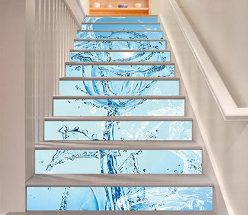 3D Pretty Water Flower 1517 Stair Risers Wallpaper AJ Wallpaper 