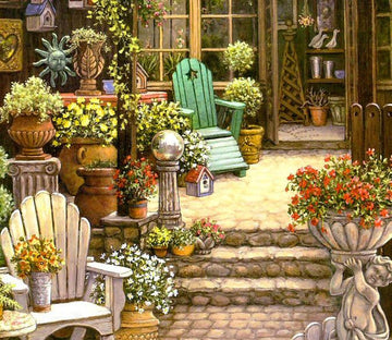 Yard Potted Plants Wallpaper AJ Wallpaper 