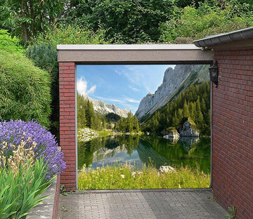 3D Mountain Calm Lake 205 Garage Door Mural Wallpaper AJ Wallpaper 