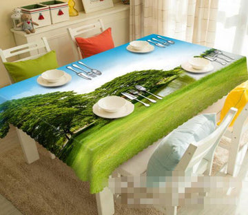 3D Grassland Lake Trees 956 Tablecloths Wallpaper AJ Wallpaper 