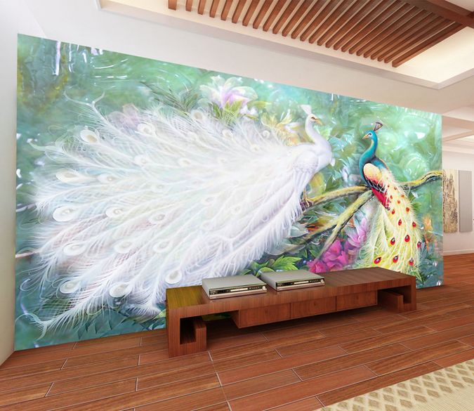 Two Beautiful Peacocks Wallpaper AJ Wallpaper 2 