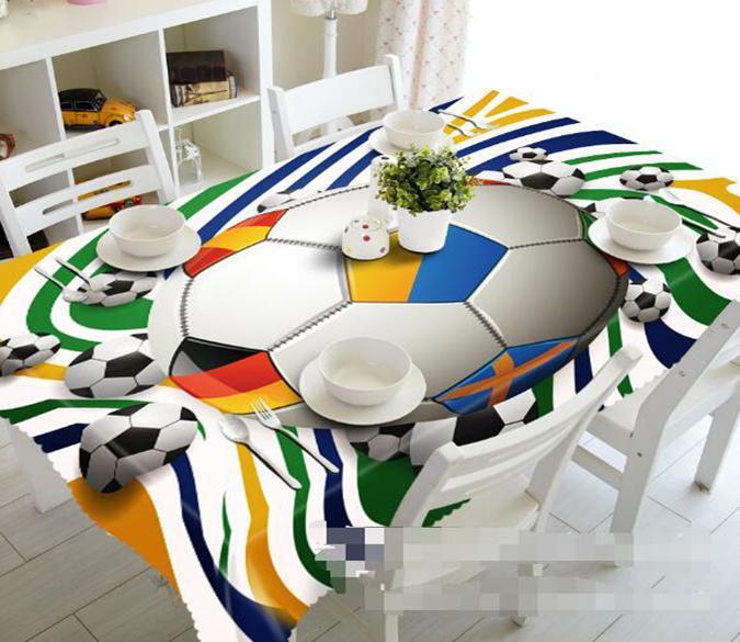 3D Footballs 1173 Tablecloths Wallpaper AJ Wallpaper 
