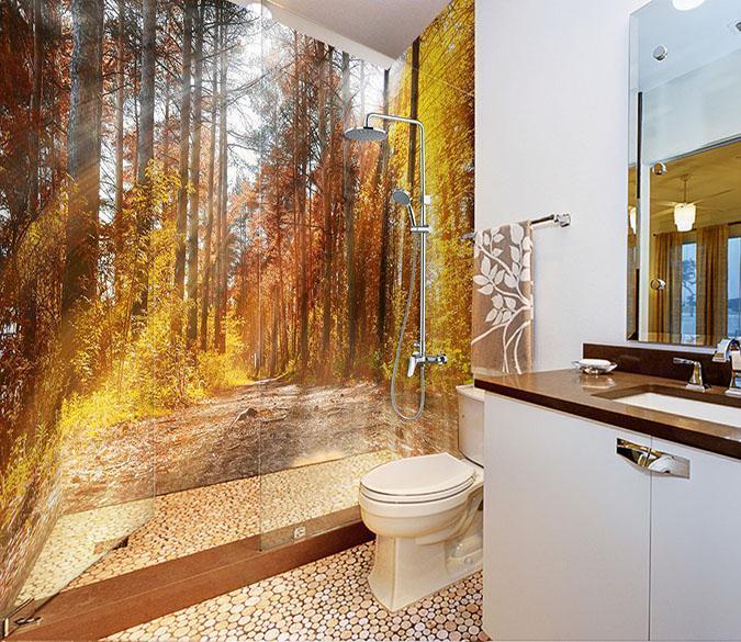 3D Forest Sunshine 39 Bathroom Wallpaper Wallpaper AJ Wallpaper 