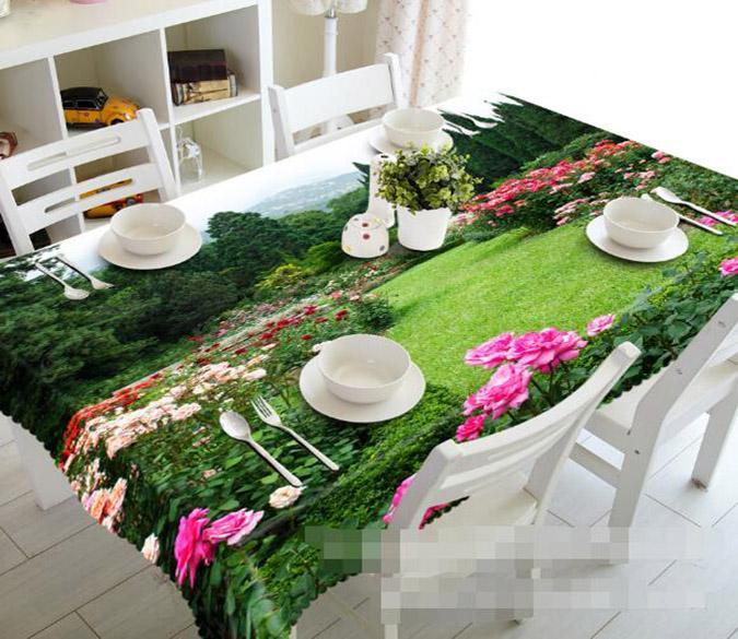 3D Garden Flowers 860 Tablecloths Wallpaper AJ Wallpaper 