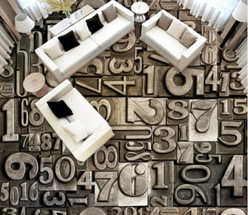 3D Numbers Floor Mural Wallpaper AJ Wallpaper 2 
