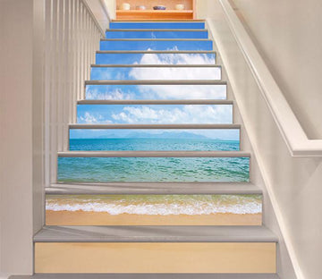3D Peace Beach Scenery 1179 Stair Risers Wallpaper AJ Wallpaper 
