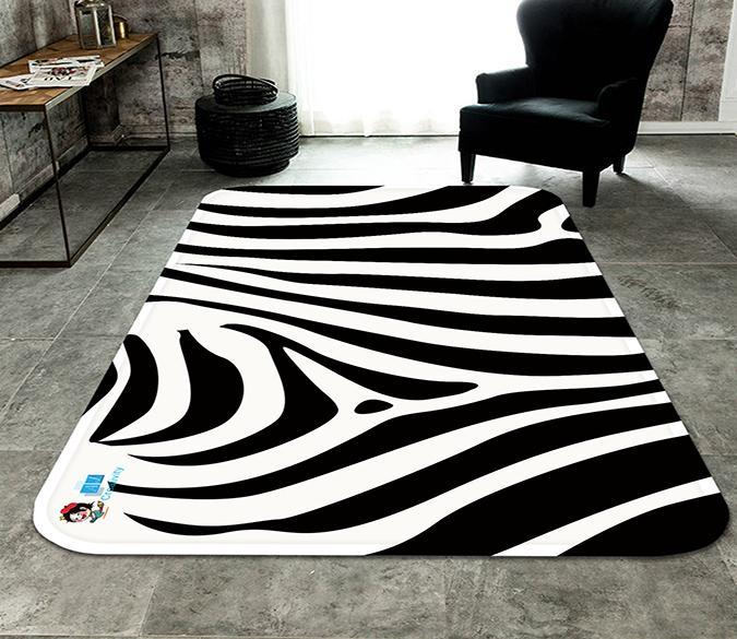 3D Zebra Stripes 69 Non Slip Rug Mat Mat AJ Creativity Home 