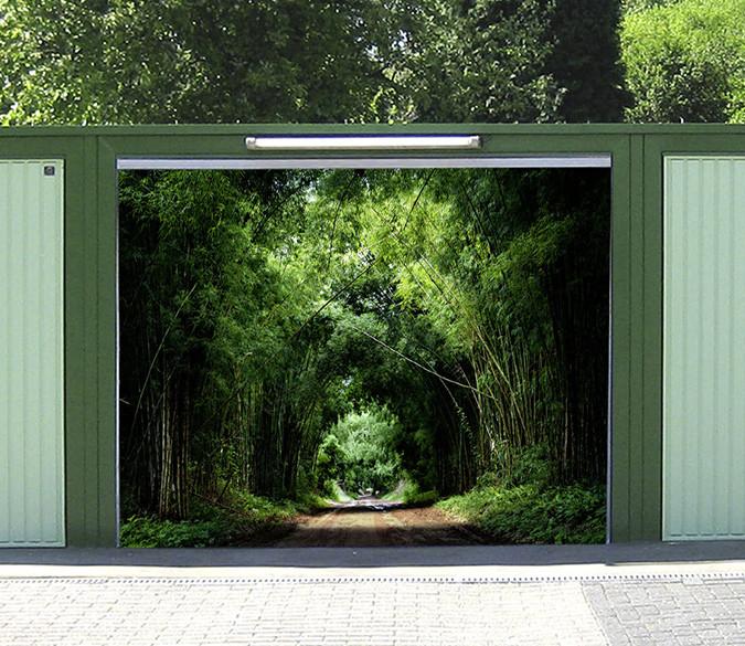 3D Bamboo Forest Road 132 Garage Door Mural Wallpaper AJ Wallpaper 