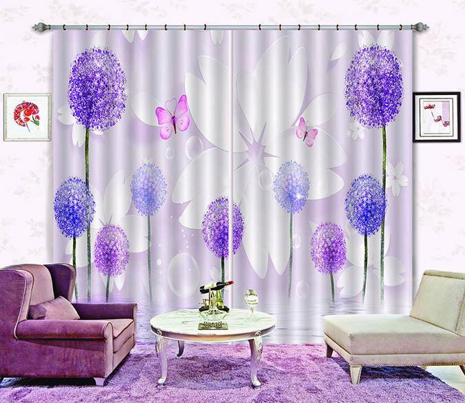3D Flowers Pattern 454 Curtains Drapes Wallpaper AJ Wallpaper 