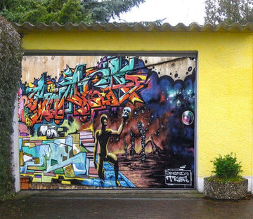 3D Interesting Graffiti 404 Garage Door Mural Wallpaper AJ Wallpaper 