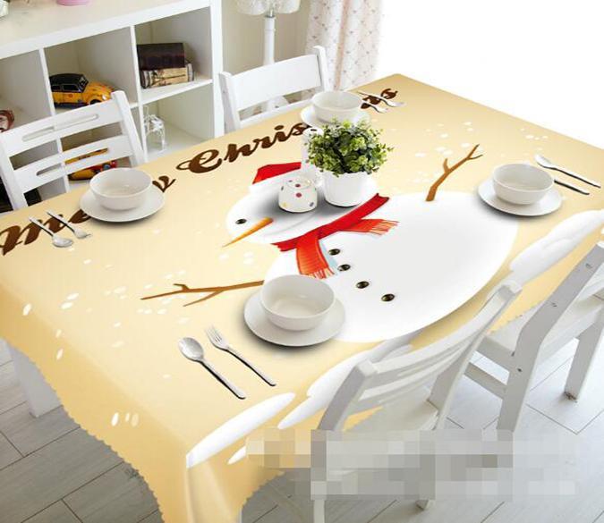 3D Snowman 1185 Tablecloths Wallpaper AJ Wallpaper 