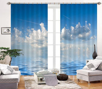 3D Sea Floating Clouds 2303 Curtains Drapes Wallpaper AJ Wallpaper 
