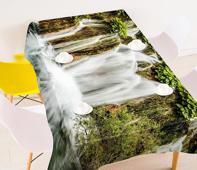 3D Waterfall Weeds 617 Tablecloths Wallpaper AJ Wallpaper 