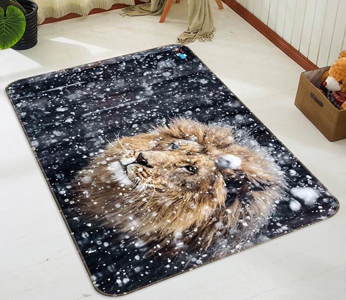 3D Snow Lion 276 Non Slip Rug Mat Mat AJ Creativity Home 