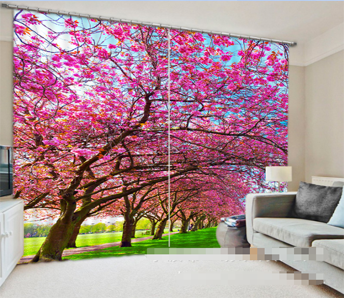 3D Pretty Flowers Trees 1006 Curtains Drapes Wallpaper AJ Wallpaper 