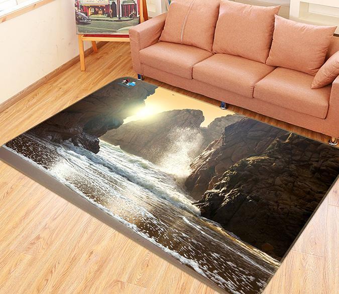 3D Sea Mountains Waves 217 Non Slip Rug Mat Mat AJ Creativity Home 