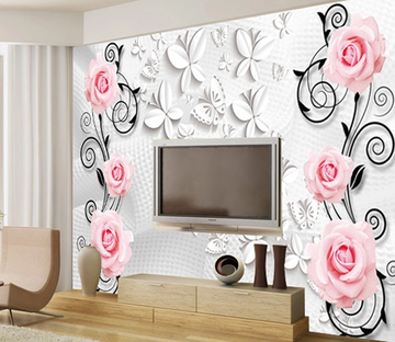 Pink Roses 1 Wallpaper AJ Wallpaper 