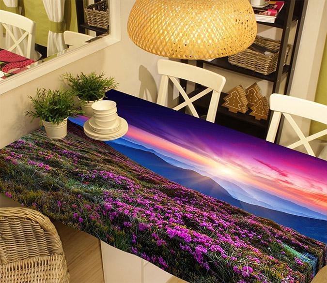 3D Mountains Flowers 480 Tablecloths Wallpaper AJ Wallpaper 