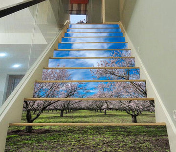 3D Flowering Trees 399 Stair Risers Wallpaper AJ Wallpaper 