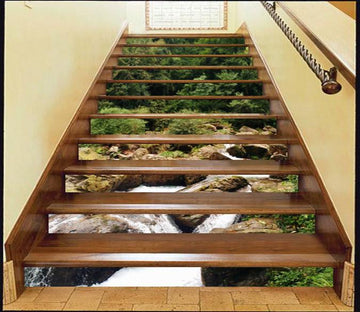 3D Stony Stream 101 Stair Risers Wallpaper AJ Wallpaper 