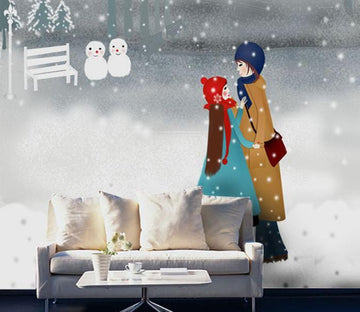 3D Snow Lovers 061 Wallpaper AJ Wallpaper 