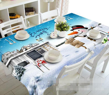 3D Romantic Snow Scenery 1466 Tablecloths Wallpaper AJ Wallpaper 