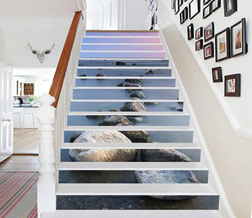 3D Vast Sea Stones 863 Stair Risers Wallpaper AJ Wallpaper 
