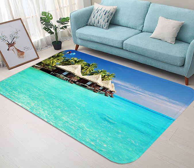 3D Seaside Pavilions 57 Non Slip Rug Mat Mat AJ Creativity Home 