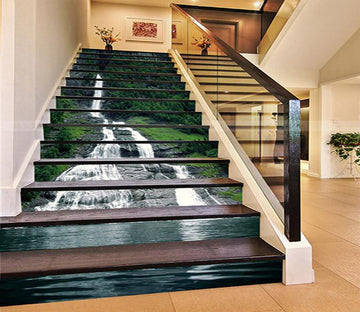 3D Lakeside Steep Creek 954 Stair Risers Wallpaper AJ Wallpaper 