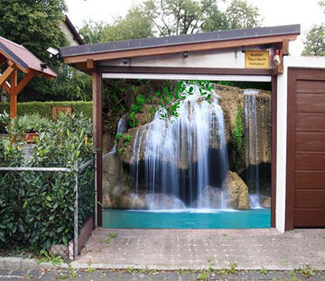 3D Rocks Waterfalls 121 Garage Door Mural Wallpaper AJ Wallpaper 