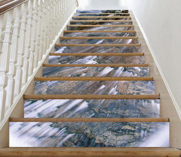 3D Stones Flowing River 613 Stair Risers Wallpaper AJ Wallpaper 