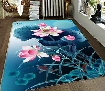 3D Nice Lotus Flowers 141 Non Slip Rug Mat Mat AJ Creativity Home 