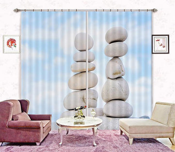 3D Piled Stones 128 Curtains Drapes Wallpaper AJ Wallpaper 