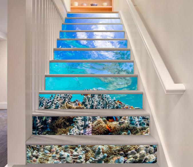 3D Ocean Corals 210 Stair Risers Wallpaper AJ Wallpaper 