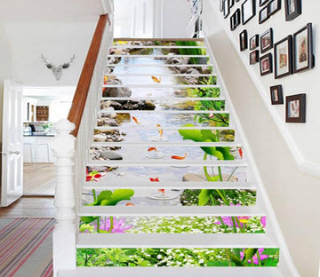 3D Stream Fishes 766 Stair Risers Wallpaper AJ Wallpaper 